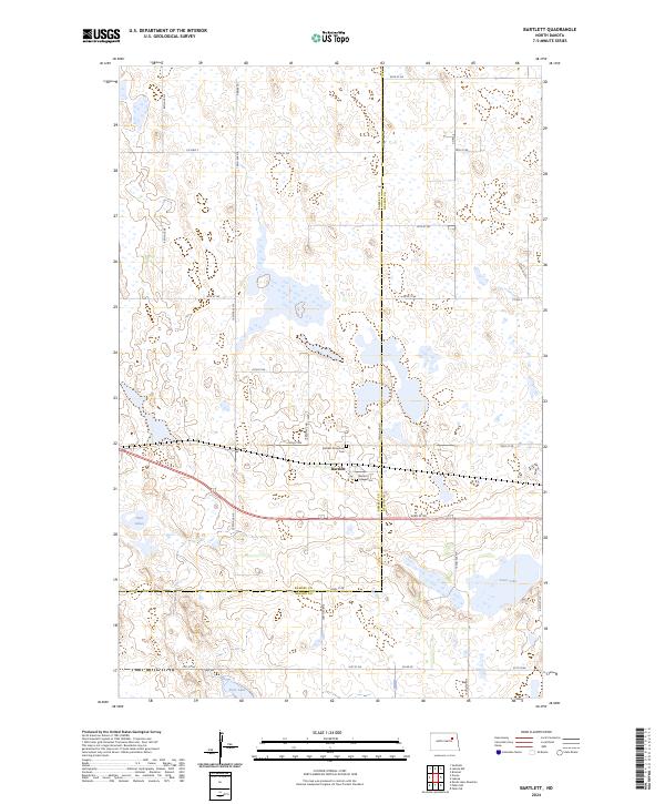 Bartlett, ND — USGS 7.5-minute topo (2024)