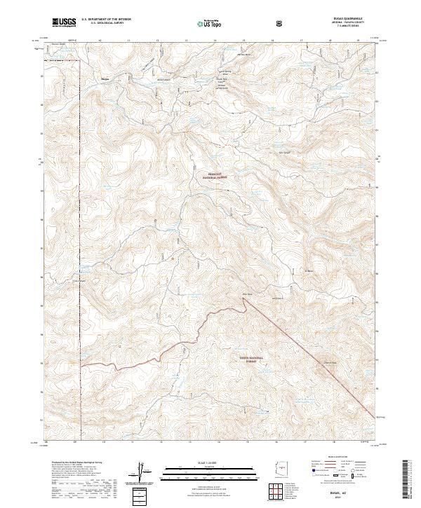 Dugas, AZ — USGS 7.5-minute topo (2021)