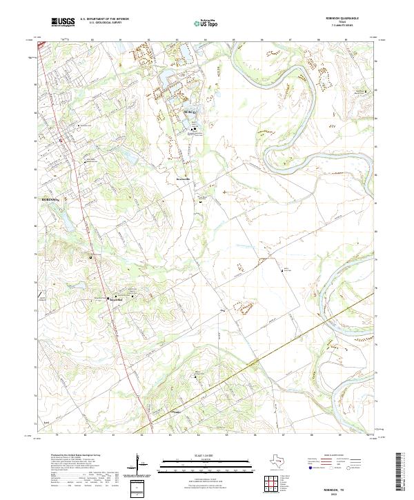 Robinson, TX — USGS 7.5-minute topo (2022)
