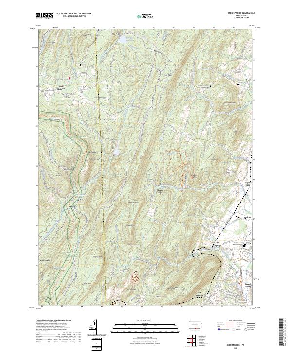 Iron Springs, PA — USGS 7.5-minute topo (2023)