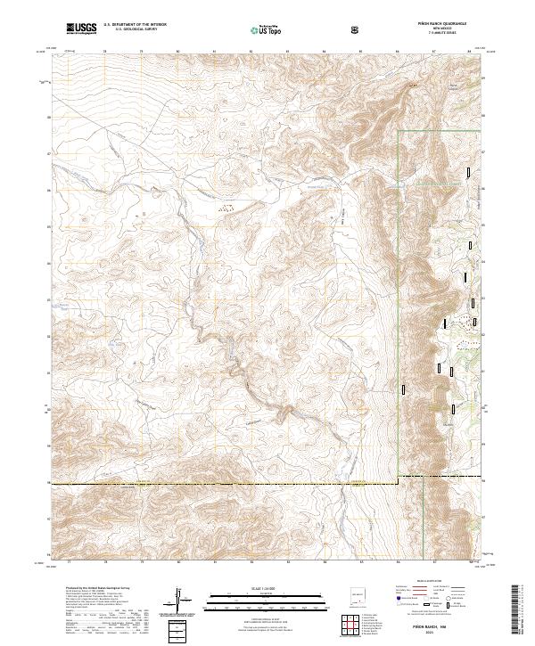 Pinon Ranch, NM — USGS 7.5-minute topo (2023)