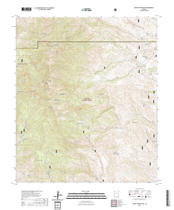 Mount Wrightson, AZ — USGS 7.5-minute topo (2021)