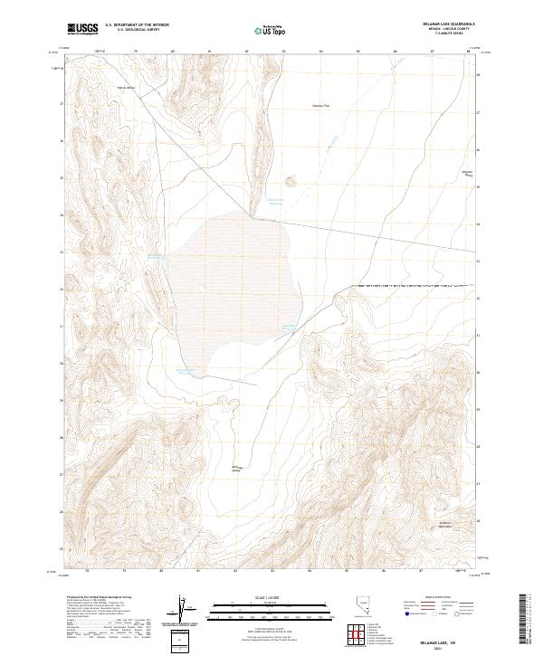 Delamar Lake, NV — USGS 7.5-minute topo (2021)