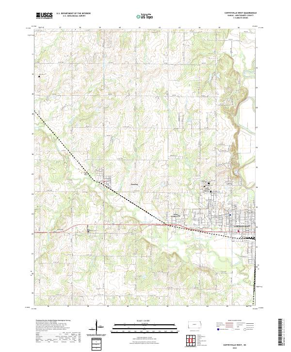 Coffeyville West, KS — USGS 7.5-minute topo (2022)