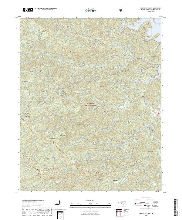 Santeetlah Creek, NC — USGS 7.5-minute topo (2022)