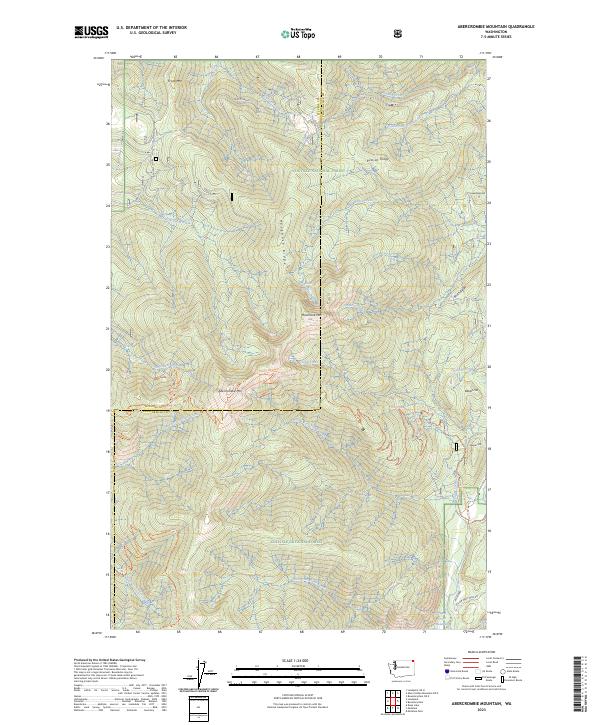 Abercrombie Mountain, WA — USGS 7.5-minute topo (2023)
