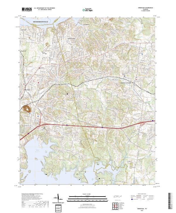 Hermitage, TN — USGS 7.5-minute topo (2022)