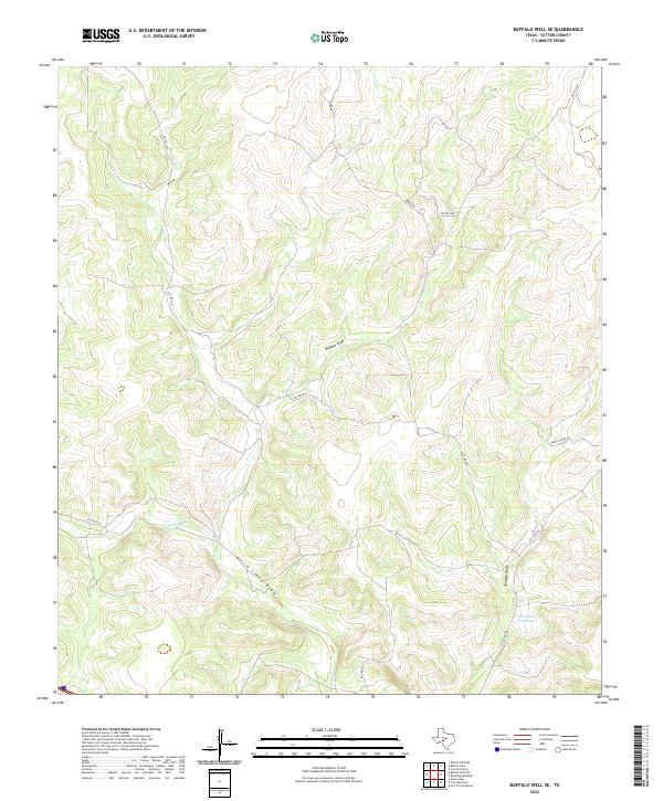 Buffalo Well SE, TX — USGS 7.5-minute topo (2022)