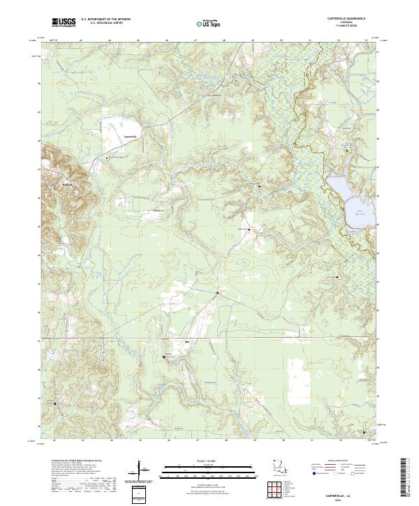 Carterville, LA — USGS 7.5-minute topo (2024)
