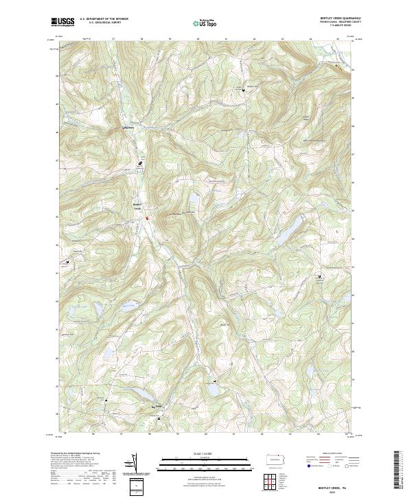 Bentley Creek, PA — USGS 7.5-minute topo (2023)