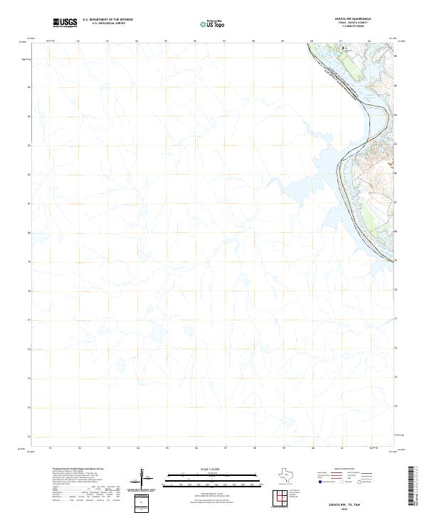 Zapata NW, TX,TAM, US — USGS 7.5-minute topo (2022)