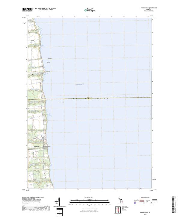 Forestville, MI — USGS 7.5-minute topo (2023)