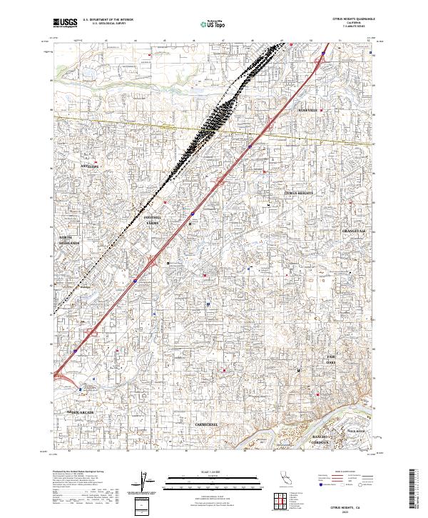 Citrus Heights, CA — USGS 7.5-minute topo (2023)