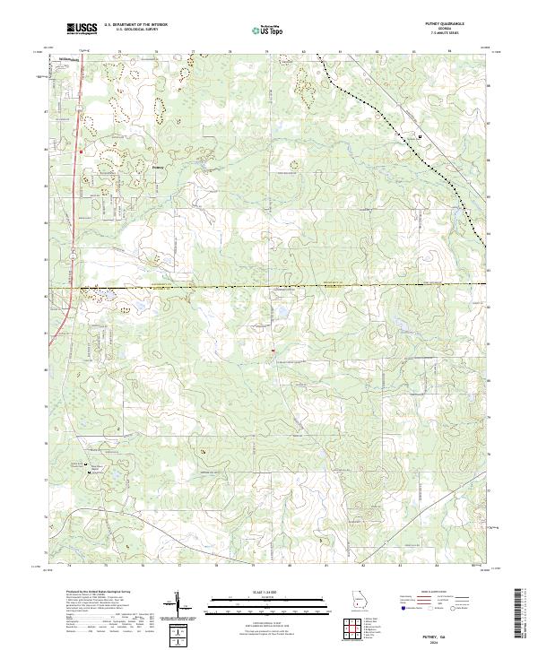 Putney, GA — USGS 7.5-minute topo (2024)