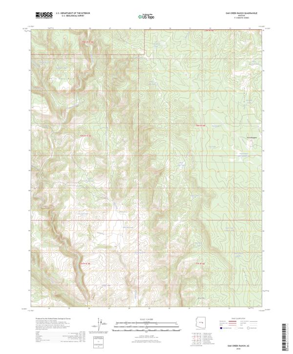 Oak Creek Ranch, AZ — USGS 7.5-minute topo (2026)