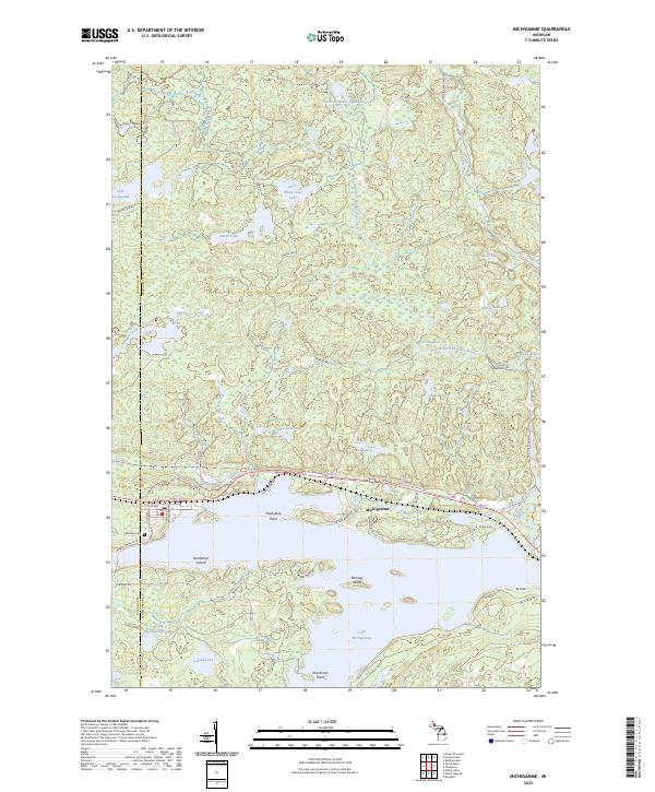 Michigamme, MI — USGS 7.5-minute topo (2023)