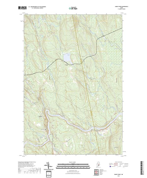 Hardy Pond, ME — USGS 7.5-minute topo (2024)