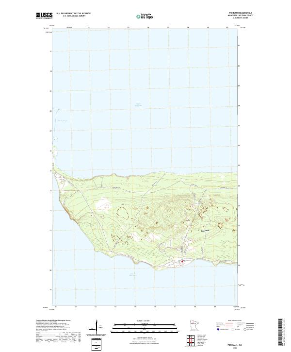 Ponemah, MN — USGS 7.5-minute topo (2022)