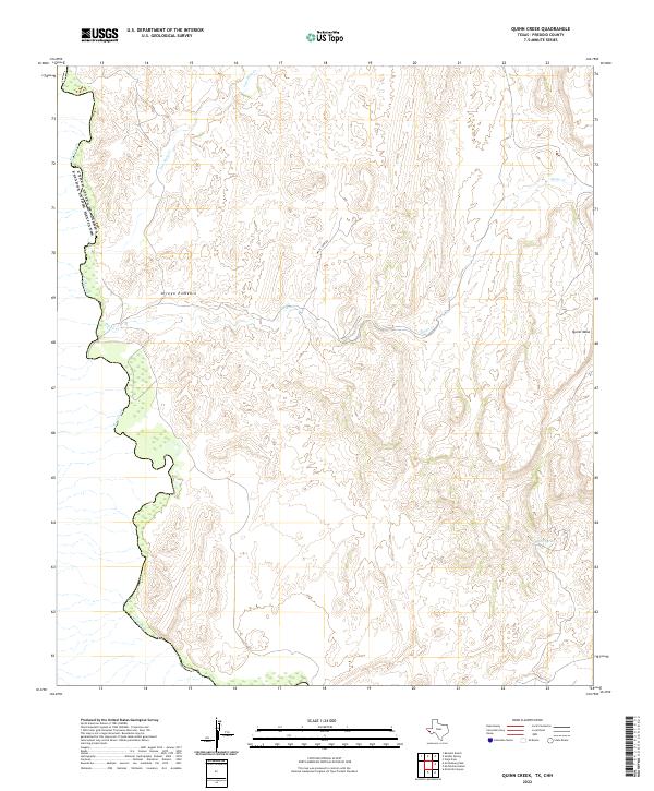 Quinn Creek, TX,CHH, US — USGS 7.5-minute topo (2022)