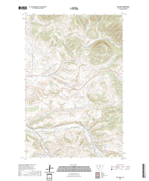 Pike Creek, MT — USGS 7.5-minute topo (2024)