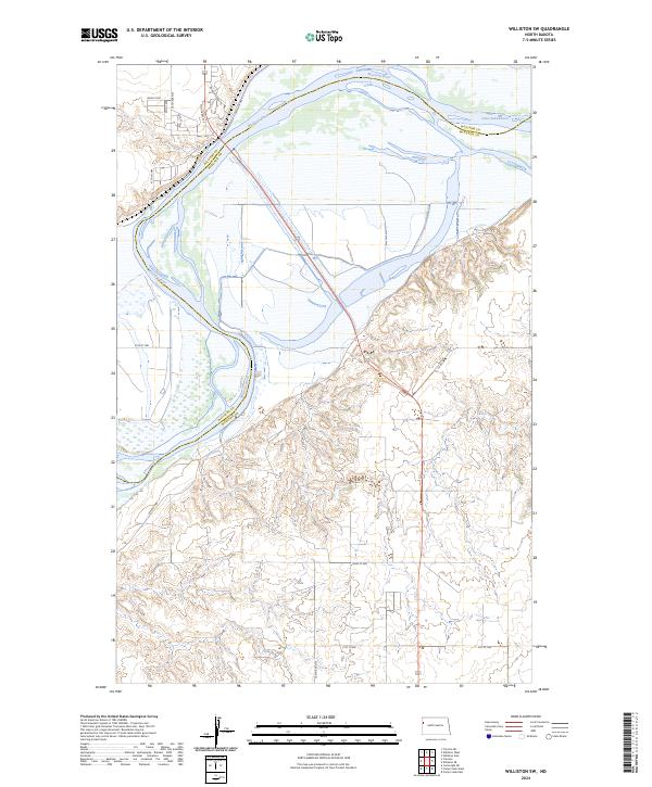 Williston SW, ND — USGS 7.5-minute topo (2024)