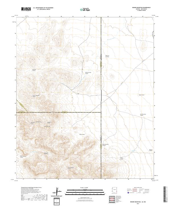 Engine Mountain, AZ-NM — USGS 7.5-minute topo (2021)