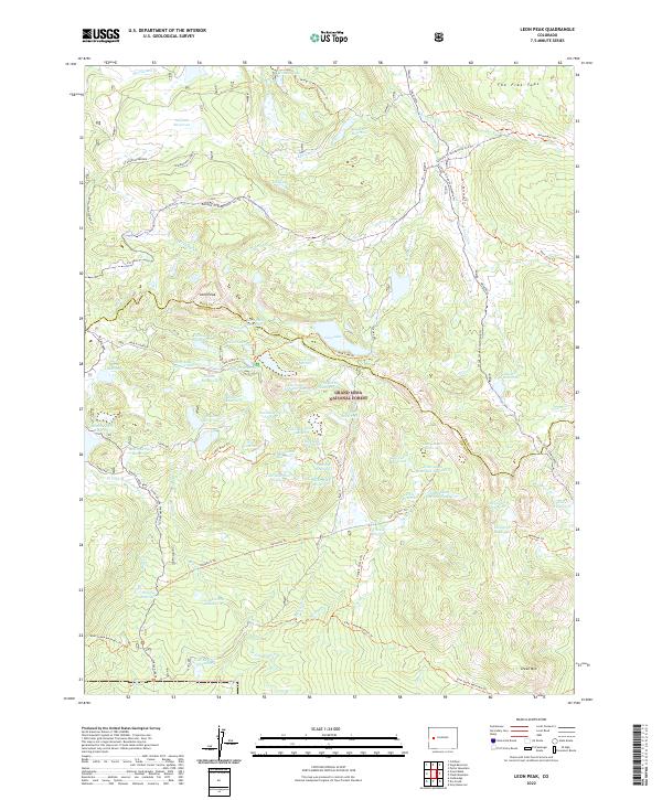 Leon Peak, CO — USGS 7.5-minute topo (2022)