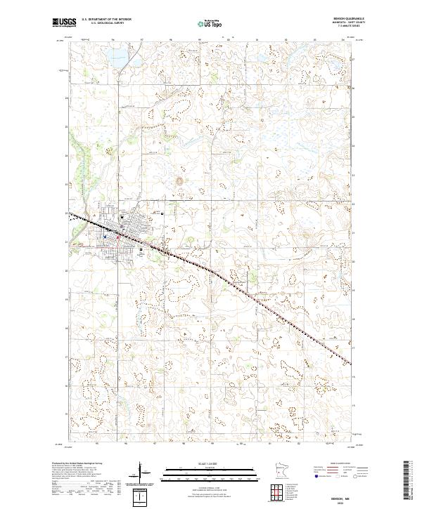 Benson, MN — USGS 7.5-minute topo (2022)