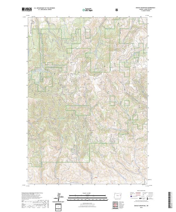 Dooley Mountain, OR — USGS 7.5-minute topo (2023)