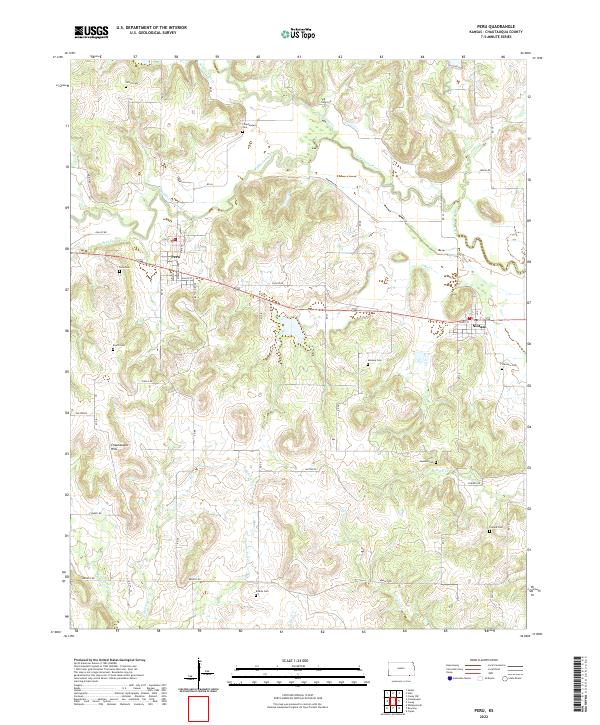 Peru, KS — USGS 7.5-minute topo (2022)