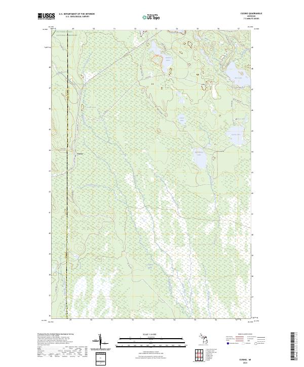 Cusino, MI — USGS 7.5-minute topo (2023)