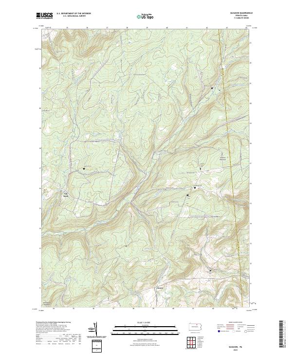 Gleason, PA — USGS 7.5-minute topo (2023)