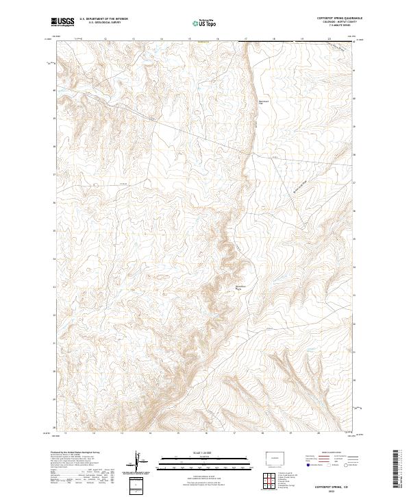 Coffeepot Spring, CO — USGS 7.5-minute topo (2022)