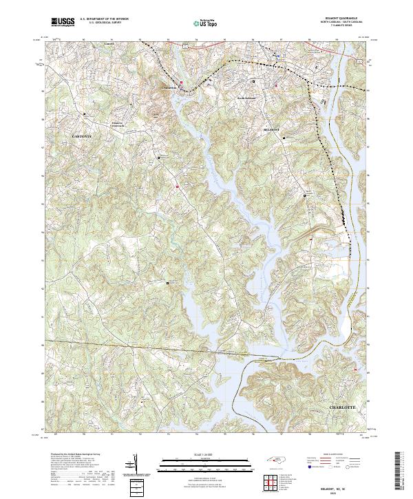 Belmont, NC-SC — USGS 7.5-minute topo (2022)