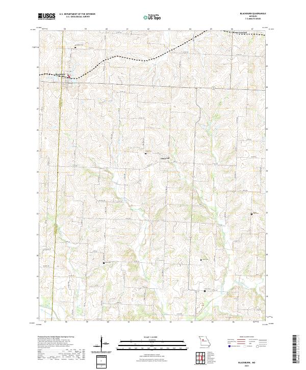 Blackburn, MO — USGS 7.5-minute topo (2021)