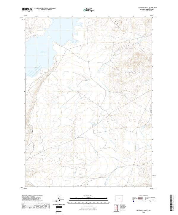 Bluegrass Wells, WY — USGS 7.5-minute topo (2021)