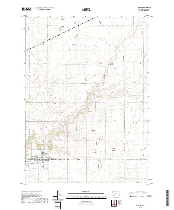 Lake City, IA — USGS 7.5-minute topo (2022)