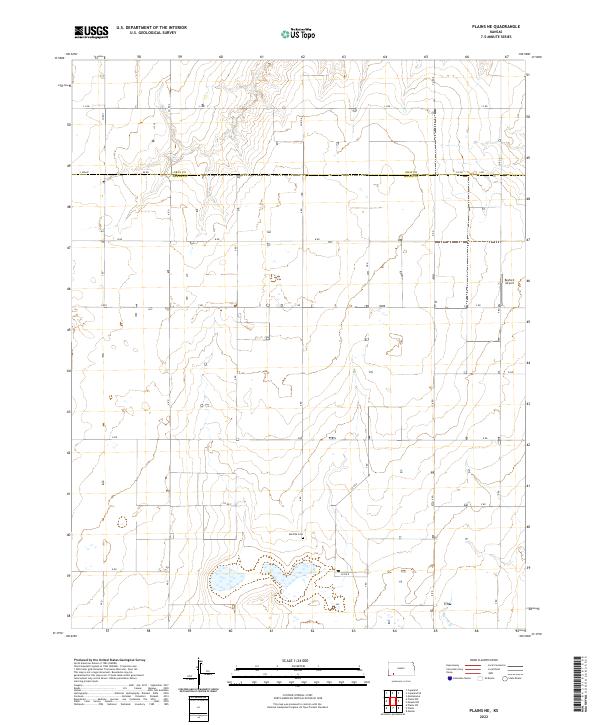 Plains NE, KS — USGS 7.5-minute topo (2022)