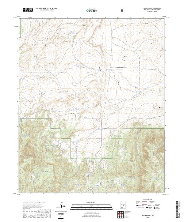 Jacob Spring, NM — USGS 7.5-minute topo (2023)