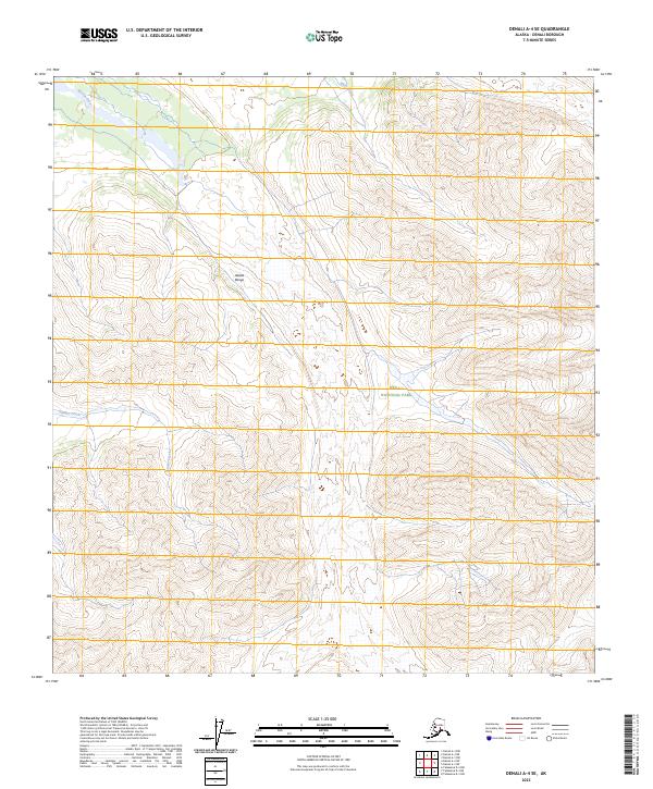 Denali A-4 SE, AK — USGS 7.5-minute topo (2023)