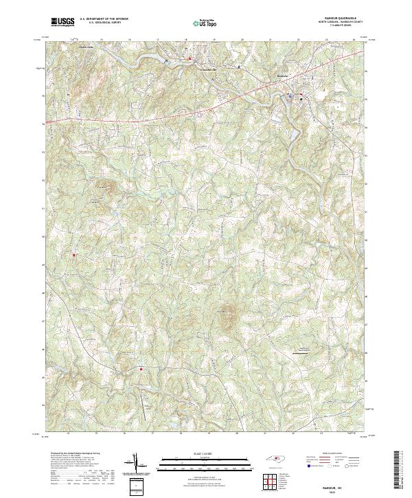 Ramseur, NC — USGS 7.5-minute topo (2022)