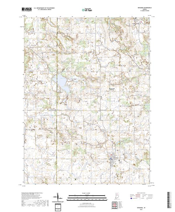 Kewanna, IN — USGS 7.5-minute topo (2022)