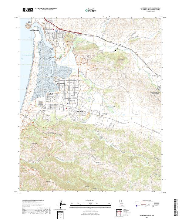 Morro Bay South, CA — USGS 7.5-minute topo (2021)