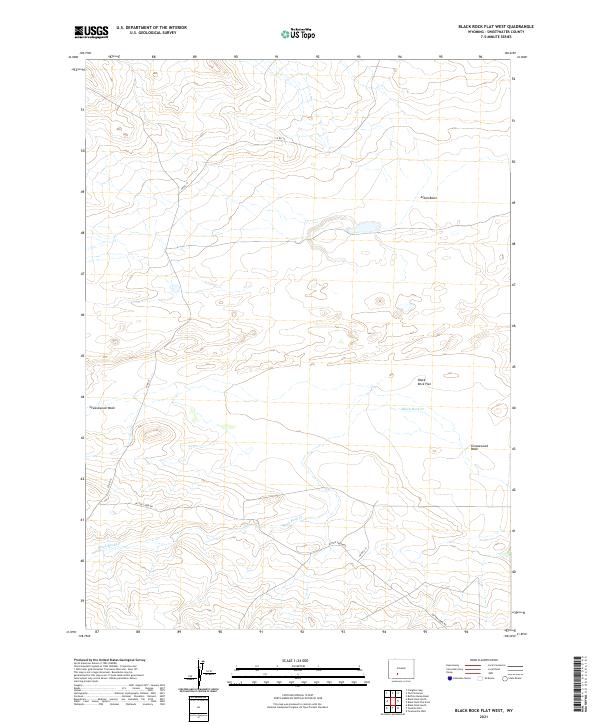 Black Rock Flat West, WY — USGS 7.5-minute topo (2021)