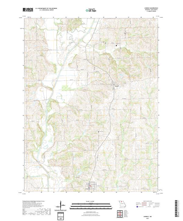 Linneus, MO — USGS 7.5-minute topo (2021)