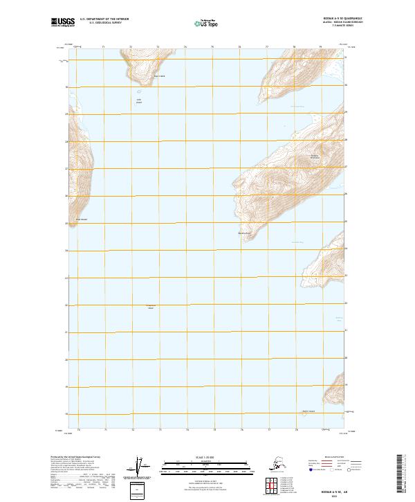 Kodiak A-5 SE, AK — USGS 7.5-minute topo (2021)