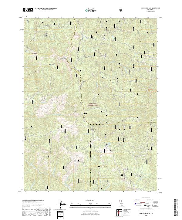 Mendocino Pass, CA — USGS 7.5-minute topo (2021)
