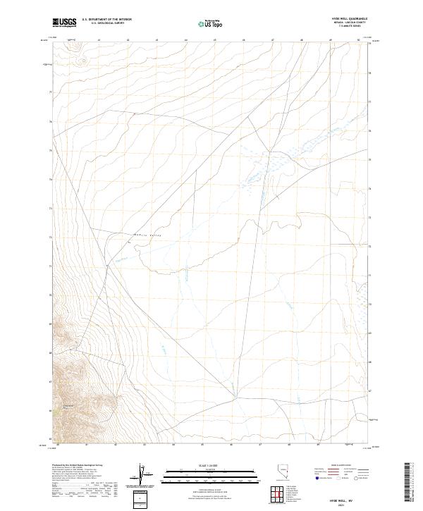 Hyde Well, NV — USGS 7.5-minute topo (2021)