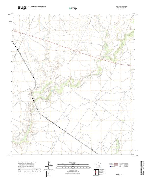Standart, TX — USGS 7.5-minute topo (2022)