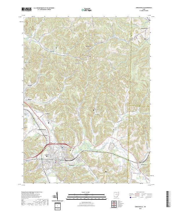 Uhrichsville, OH — USGS 7.5-minute topo (2023)